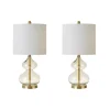 Gold Curved Glass Table Lamps, Set Of 2-Kirkland's Home Cheap