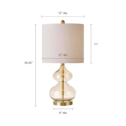 Gold Curved Glass Table Lamps, Set Of 2-Kirkland's Home Cheap