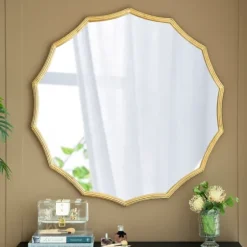 Gold Curved Sunburst Wall Mirror-Kirkland's Home Flash Sale