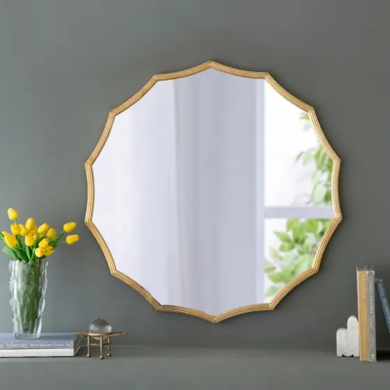 Gold Curved Sunburst Wall Mirror-Kirkland's Home Flash Sale