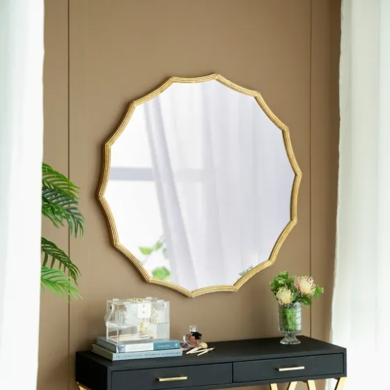 Gold Curved Sunburst Wall Mirror-Kirkland's Home Flash Sale