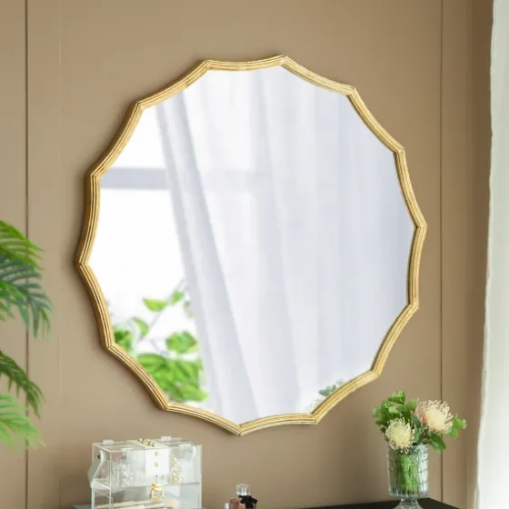 Gold Curved Sunburst Wall Mirror-Kirkland's Home Flash Sale
