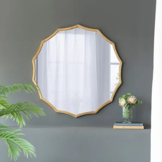 Gold Curved Sunburst Wall Mirror-Kirkland's Home Flash Sale