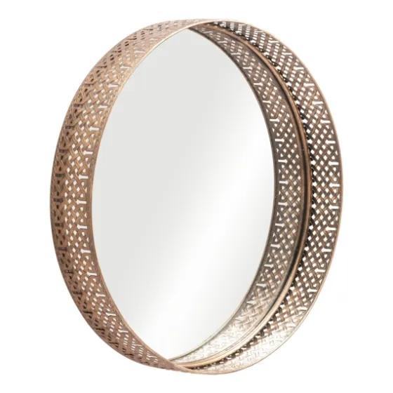 Gold Cutout Ancient Ring Framed Mirror-Kirkland's Home Sale