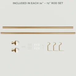 Gold Eleanor Curtain Rod Set, 72 In.-Kirkland's Home Cheap