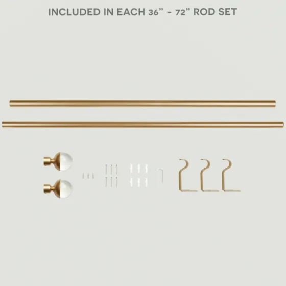 Gold Eleanor Curtain Rod Set, 72 In.-Kirkland's Home Cheap