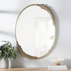 Gold Finish Oval Wreath Mirror-Kirkland's Home Best