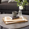 Gold Flat Enamel Trim 2-Pc. Decorative Tray Set-Kirkland's Home Discount