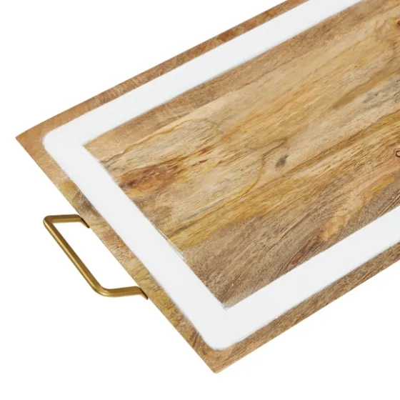 Gold Flat Enamel Trim 2-Pc. Decorative Tray Set-Kirkland's Home Discount