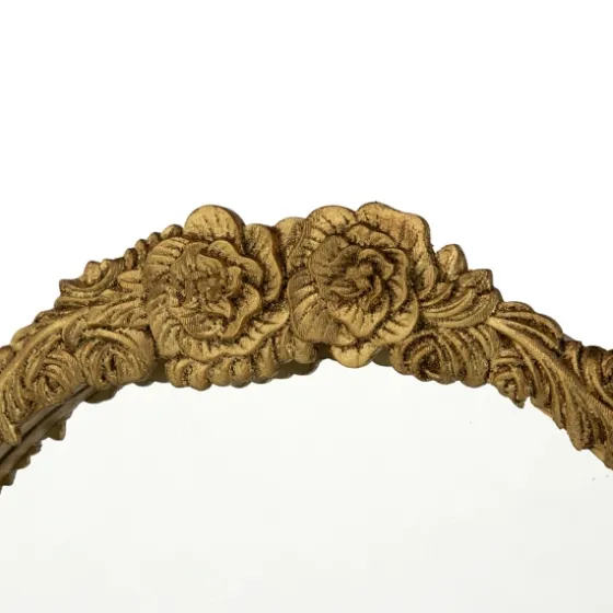 Gold Floral Top Arch Frame Floor Mirror, 19X55 In.-Kirkland's Home Sale