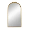 Gold Floral Top Arch Frame Floor Mirror, 27X52 In.-Kirkland's Home Online