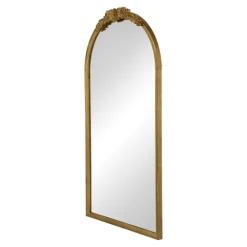 Gold Floral Top Arch Frame Floor Mirror, 27X52 In.-Kirkland's Home Online
