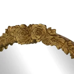 Gold Floral Top Arch Frame Floor Mirror, 27X52 In.-Kirkland's Home Online
