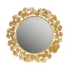 Gold Foil Leaf Framed Round Wall Mirror-Kirkland's Home Outlet