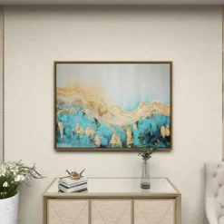 Gold Geode Slice Framed Canvas Art Print-Kirkland's Home Best
