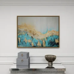 Gold Geode Slice Framed Canvas Art Print-Kirkland's Home Best