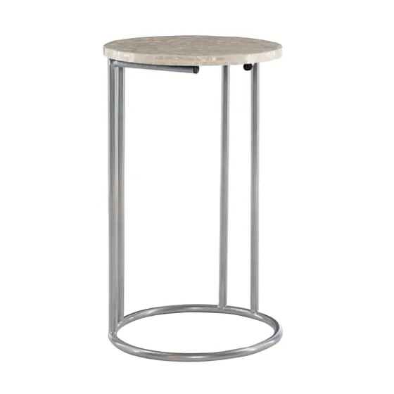 Gold Geometric Mosaic Capiz And Metal C-Table-Kirkland's Home Online