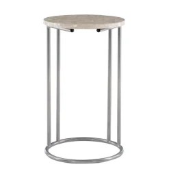 Gold Geometric Mosaic Capiz And Metal C-Table-Kirkland's Home Online