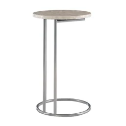 Gold Geometric Mosaic Capiz And Metal C-Table-Kirkland's Home Online