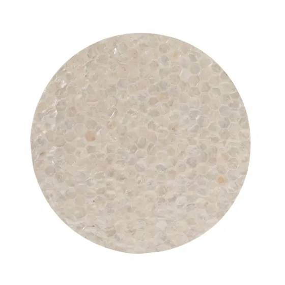 Gold Geometric Mosaic Capiz And Metal C-Table-Kirkland's Home Online