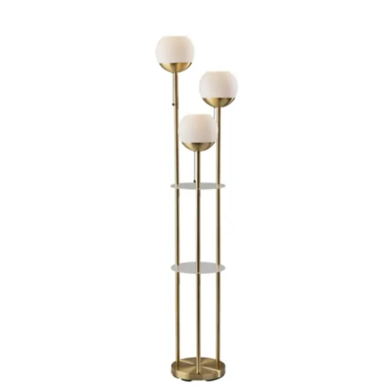 Gold Globe 3-Light Shelf Floor Lamp-Kirkland's Home Shop