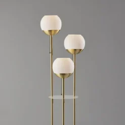 Gold Globe 3-Light Shelf Floor Lamp-Kirkland's Home Shop