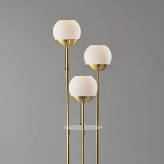Gold Globe 3-Light Shelf Floor Lamp-Kirkland's Home Shop