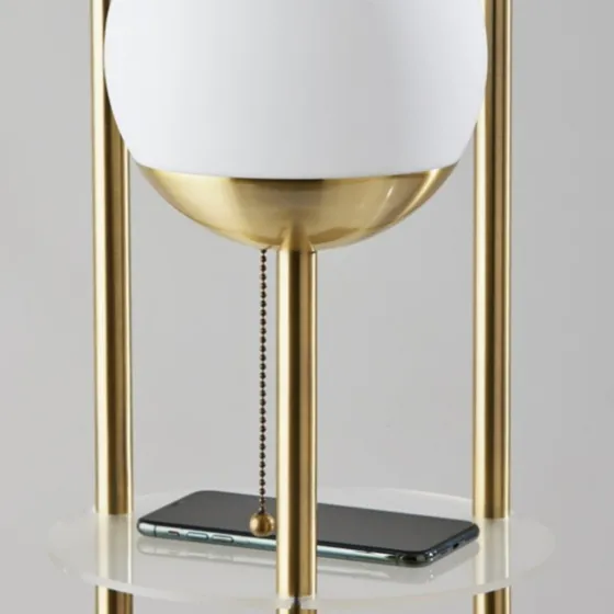 Gold Globe 3-Light Shelf Floor Lamp-Kirkland's Home Shop