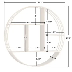 Gold Industrial Circular Metal Shelf-Kirkland's Home Discount