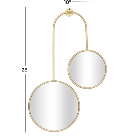 Gold Ingrid Metal Modern Wall Mirror-Kirkland's Home Flash Sale