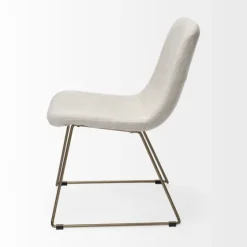 Gold Iron And Fabric Dining Chairs, Set Of 2-Kirkland's Home Cheap