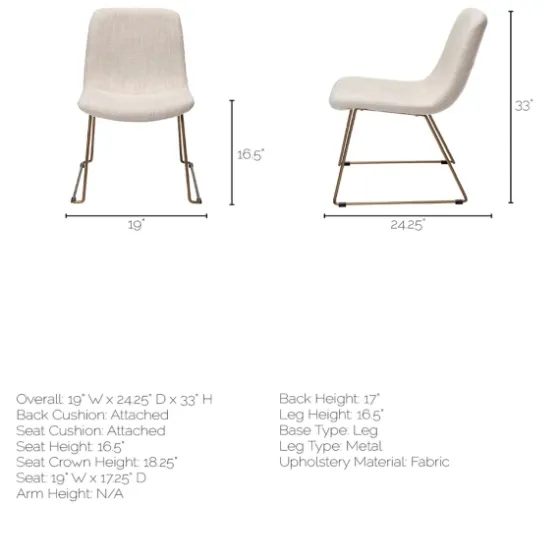 Gold Iron And Fabric Dining Chairs, Set Of 2-Kirkland's Home Cheap