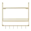 Gold Iron Frame Wall Shelf With Hooks-Kirkland's Home Shop