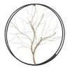 Gold Iron Leaf-Less Tree Round Frame Wall Plaque-Kirkland's Home Hot
