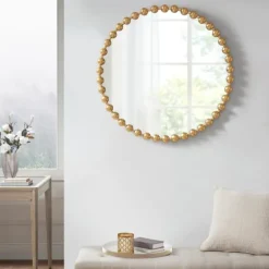 Gold Iron Spiral Round Wall Mirror-Kirkland's Home New