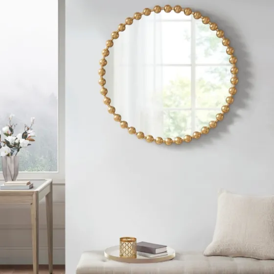 Gold Iron Spiral Round Wall Mirror-Kirkland's Home New