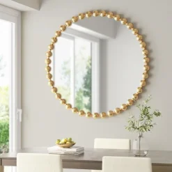 Gold Iron Spiral Round Wall Mirror-Kirkland's Home New