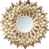 Gold Iron Sunburst Round Frame Mirror-Kirkland's Home Best