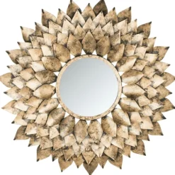 Gold Iron Sunburst Round Frame Mirror-Kirkland's Home Best