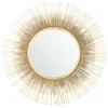 Gold Layered Burst Frame Round Wall Mirror-Kirkland's Home Discount