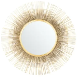 Gold Layered Burst Frame Round Wall Mirror-Kirkland's Home Discount