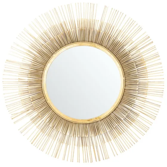 Gold Layered Burst Frame Round Wall Mirror-Kirkland's Home Discount