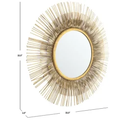 Gold Layered Burst Frame Round Wall Mirror-Kirkland's Home Discount