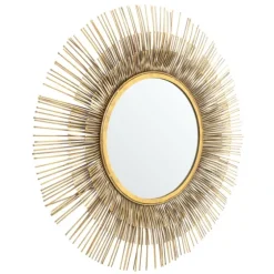 Gold Layered Burst Frame Round Wall Mirror-Kirkland's Home Discount