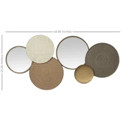 Gold Layered Plates With Mirrors Wall Plaque-Kirkland's Home Hot