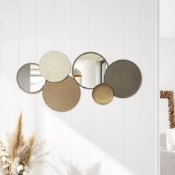Gold Layered Plates With Mirrors Wall Plaque-Kirkland's Home Hot