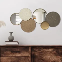 Gold Layered Plates With Mirrors Wall Plaque-Kirkland's Home Hot