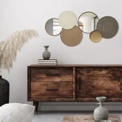 Gold Layered Plates With Mirrors Wall Plaque-Kirkland's Home Hot
