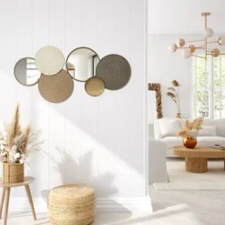 Gold Layered Plates With Mirrors Wall Plaque-Kirkland's Home Hot