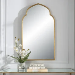 Gold Leaf Arched Frame Wall Mirror-Kirkland's Home Discount